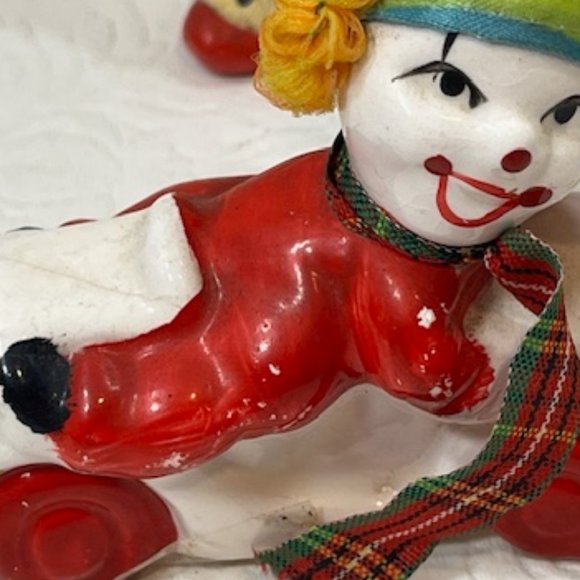 3 VTG Ceramic Hand Painted Figurines Circus Clowns 3"-3.5" Tall - Picture 8 of 16